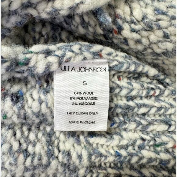 NWT Ulla Johnson Marled Wool Blend Crochet Knit Cropped Lia Top Slate Gray Small - Picture 10 of 11